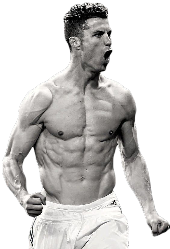 Ronaldo shirtless celebrating png image | OngPng