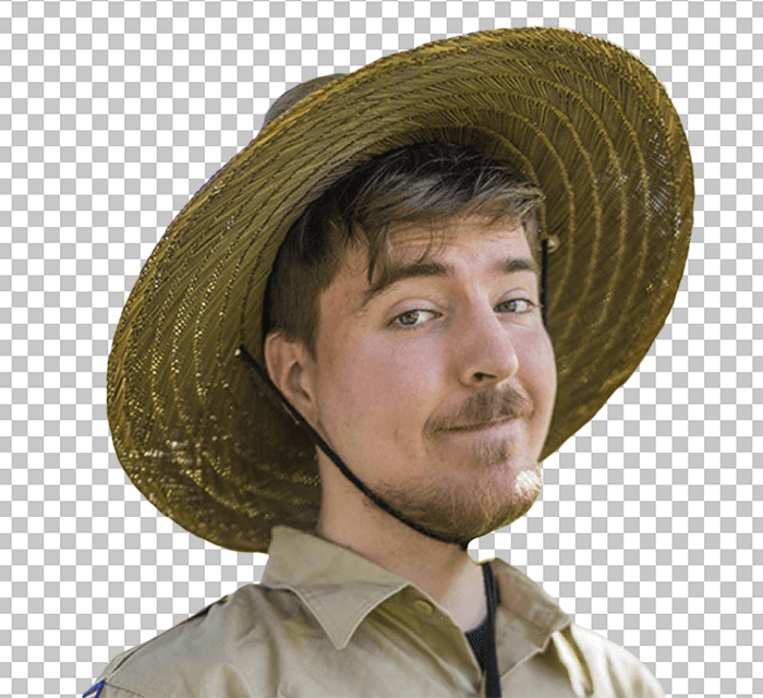 MrBeast wearing hat transparent image