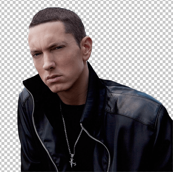 Eminem wearing black jacket transparent image