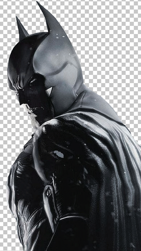 Batman looking down transparent image