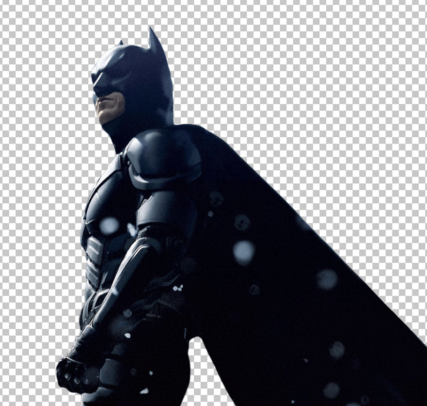 Batman standing looking up transparent image