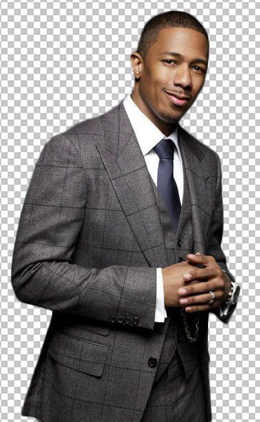 Nick Cannon smiling wearing suit transparent image