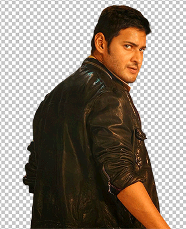 Mahesh Babu angry wearing leather jacket transparent image
