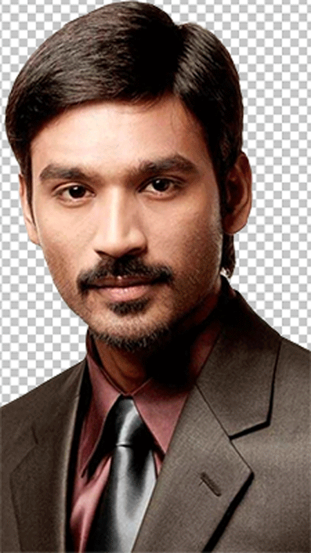 Dhanush wearing black suit transparent image