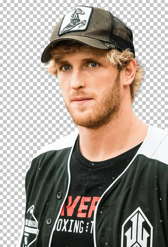 Logan Paul wearing baseball t-shirt and baseball cap transparent image