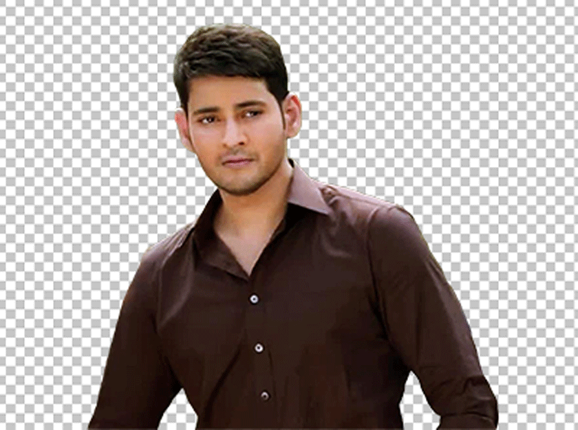 Mahesh Babu standing wearing brown shirt transparent image