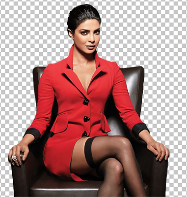 Priyanka Chopra sitting on a chair png image
