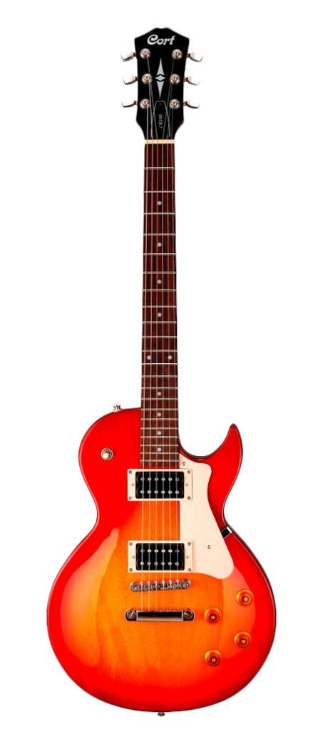 Orange colour Electric Guitar png image