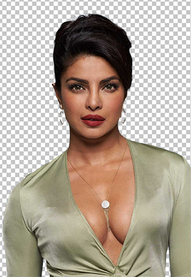 Priyanka Chopra in silk green dress PNG image