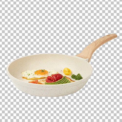 White non sticky fry pan png image