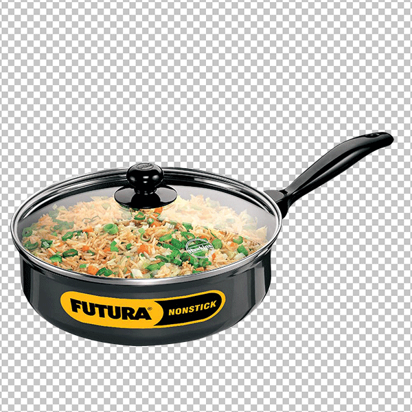 Non sticky fry pan with glass lid png image