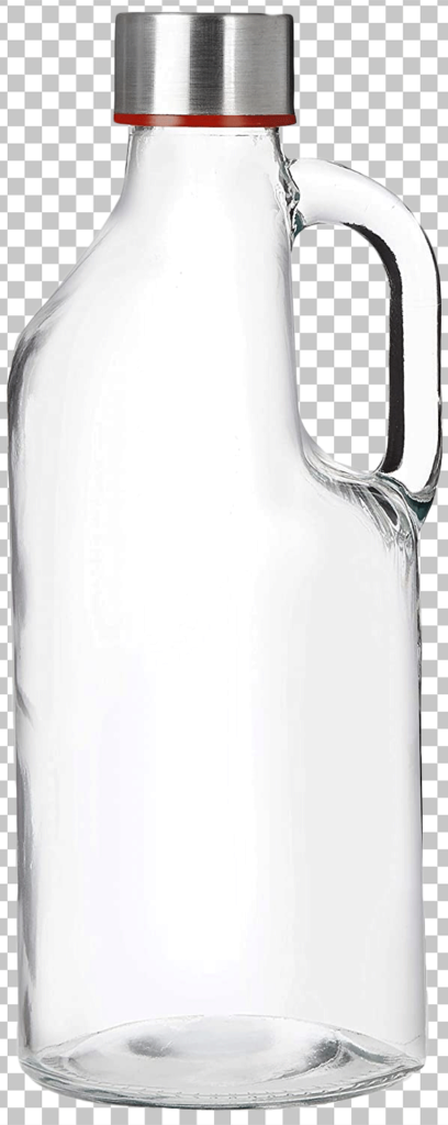 Empty milk bottle PNG image