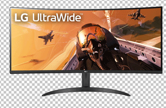 Curved ultrawide monitor png image