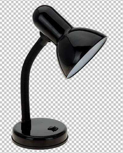 Black colour desk lamp png image