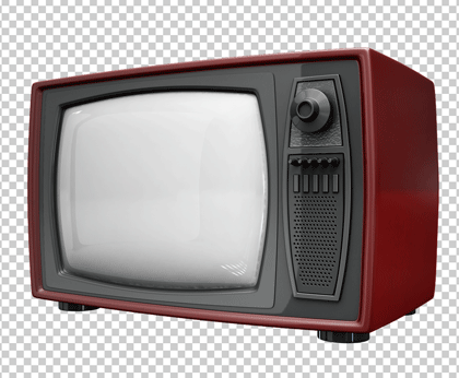 Retro Old Red TV PNG image