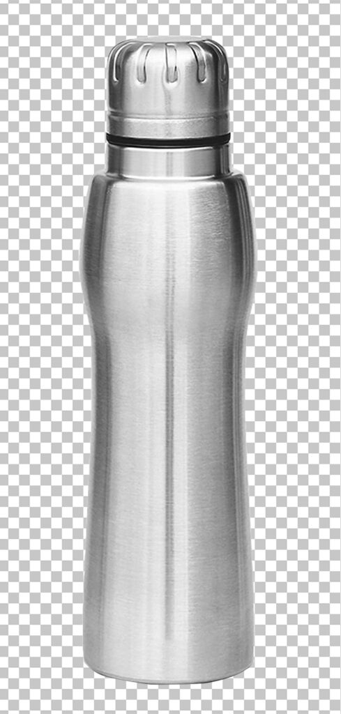 metal or silver water Bottle png image