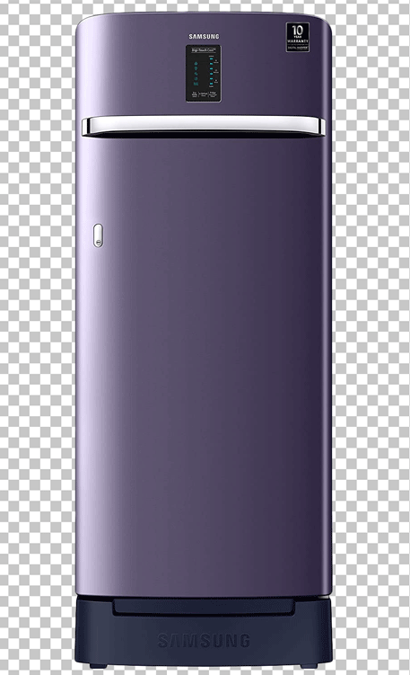 purple colour Samsung single door refrigerator png image