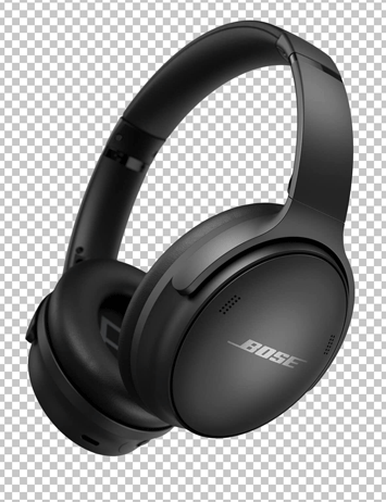 Black Bose QuietComfort 45 headphone PNG Image