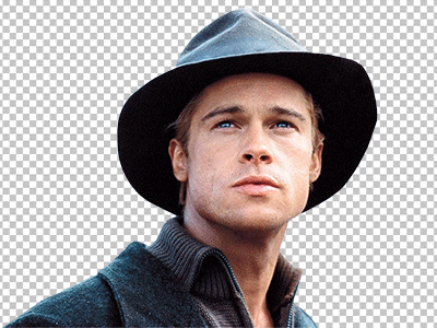 Brad Pitt wearing a black hat png image