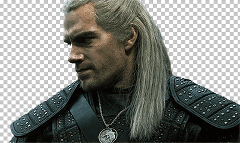Henry Cavill with long white hair png image