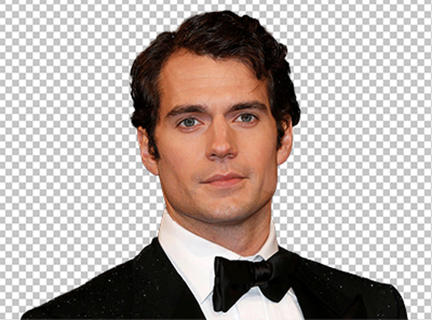 Henry Cavill wearing a suit with black bow tie image