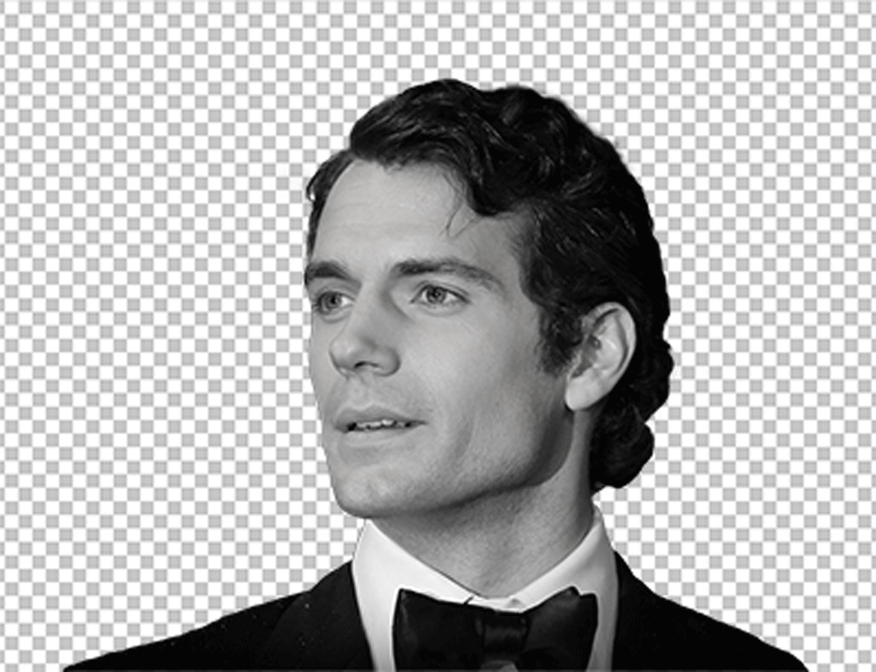 Henry Cavill black and white png image