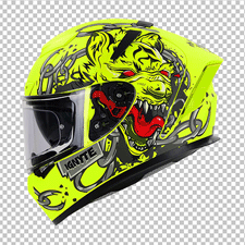 Neon colour Ignyte Hyena helmet png image