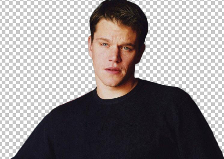Matt Damon wearing a dark blue sweater png image