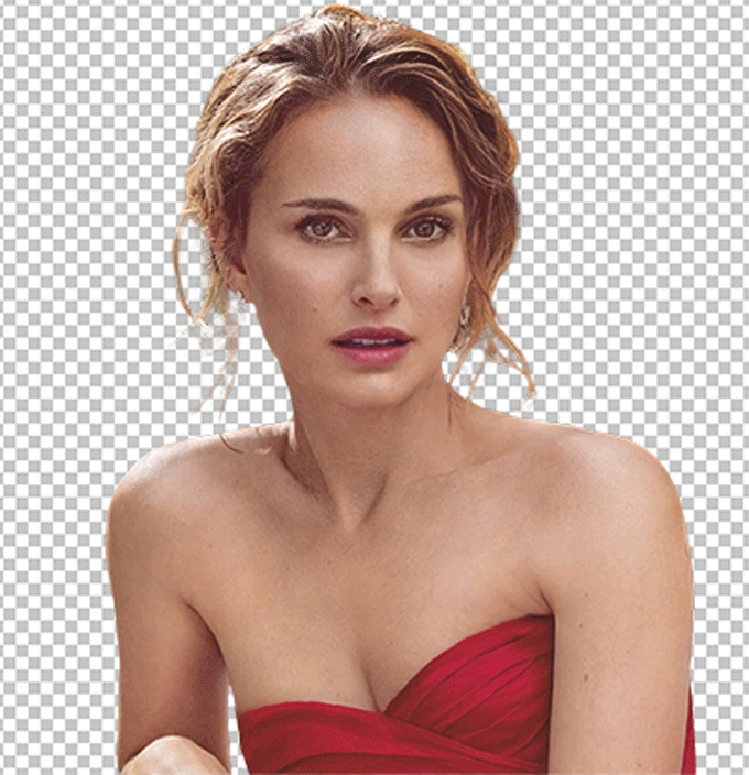 Natalie Portman in red dress png image