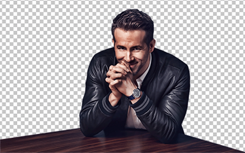 Ryan Reynolds smiling while sitting png image