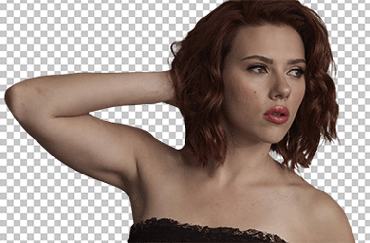 Scarlett Johansson looking to her left png image