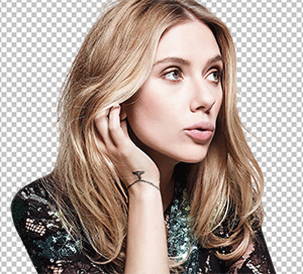 Scarlett Johansson playing with her hair PNG image