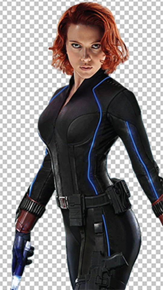 Scarlett Johansson staring in a skin tight suit png image