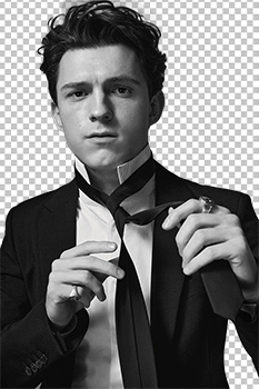 Tom Holland making his tie png image