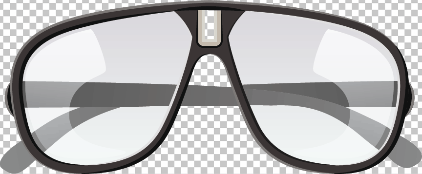 Black frame sunglasses vector png image