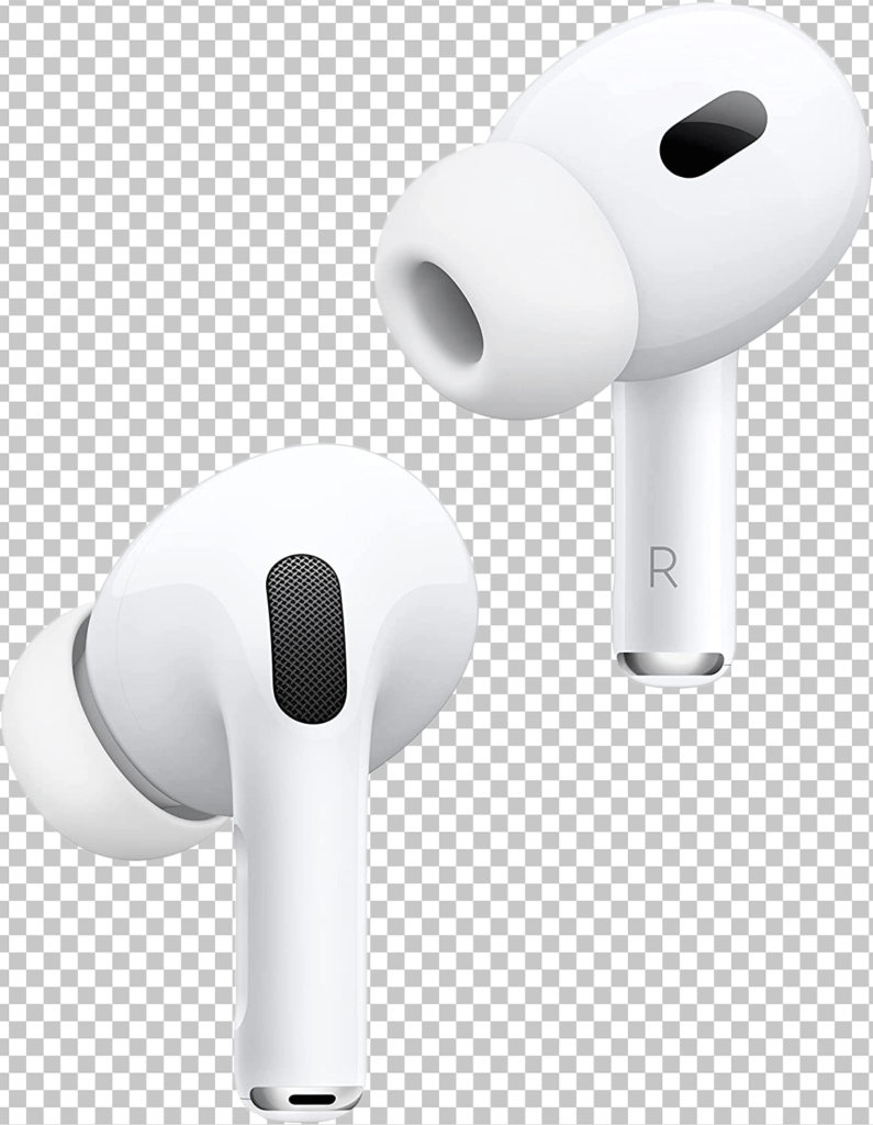 White AirPods pro PNG image