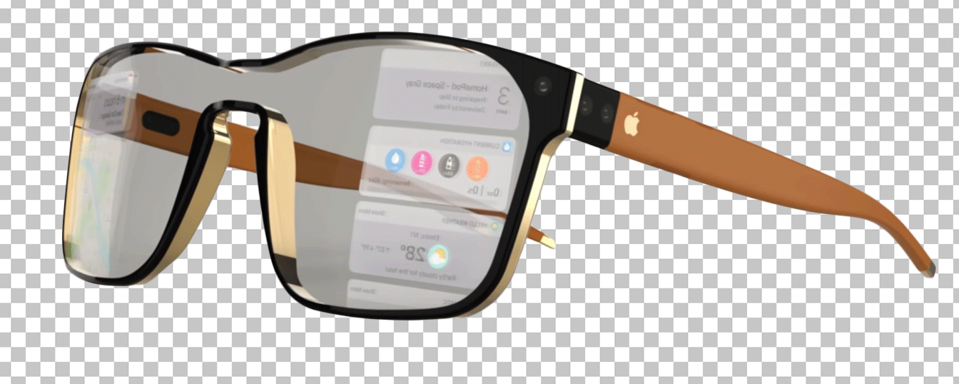 Apple glasses PNG image