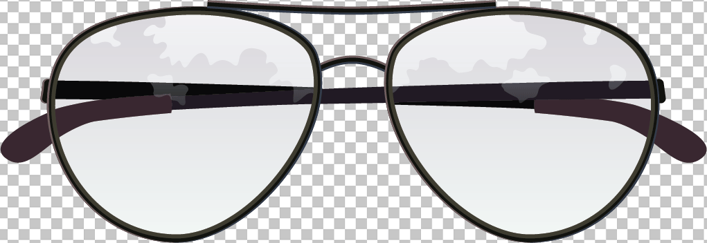 Black frame glasses PNG image