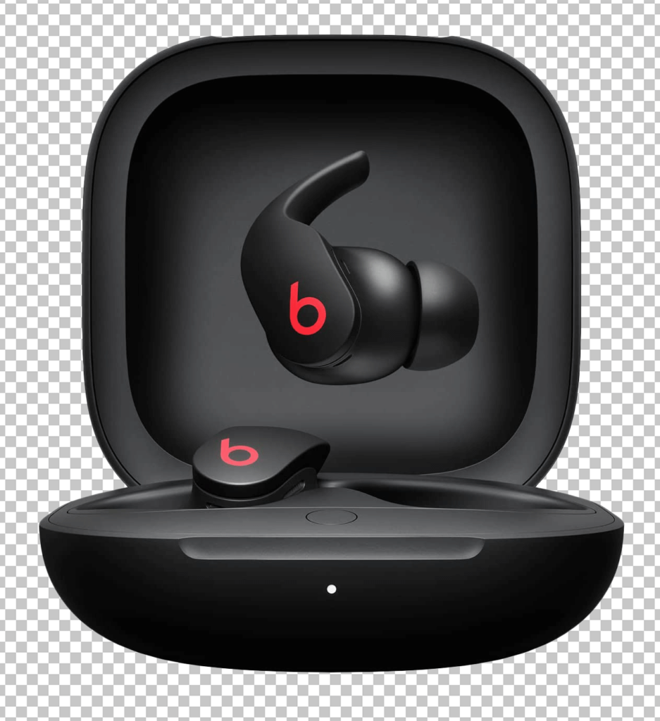 Black and red beats earpods png image