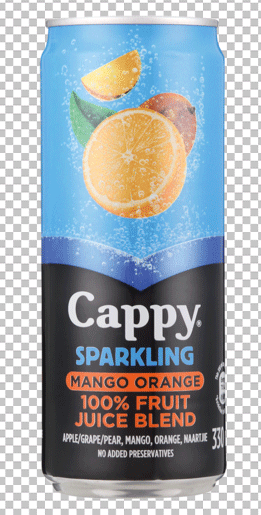Cappy sparkling mango juice PNG image