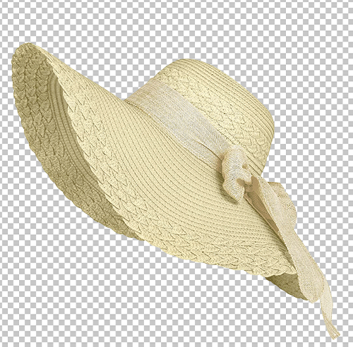 Cream color Sun straw hat PNG image