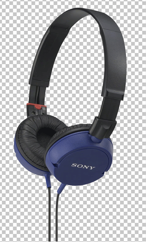 Blue SONY MDRZX100 wired headphone png image