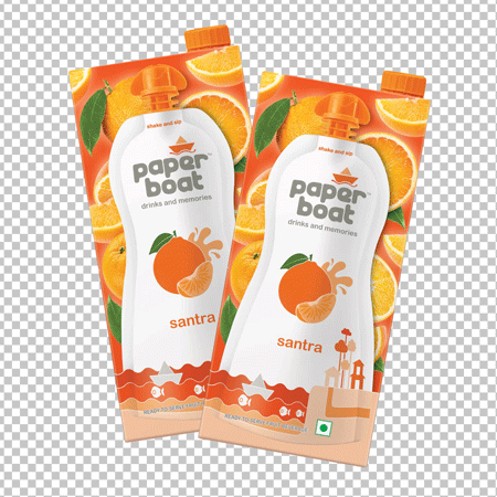 Two paper boat santra Juice png image