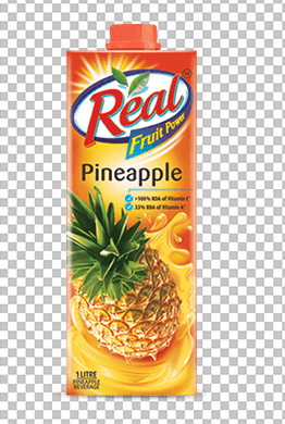 Real fruit pineapple juice png image