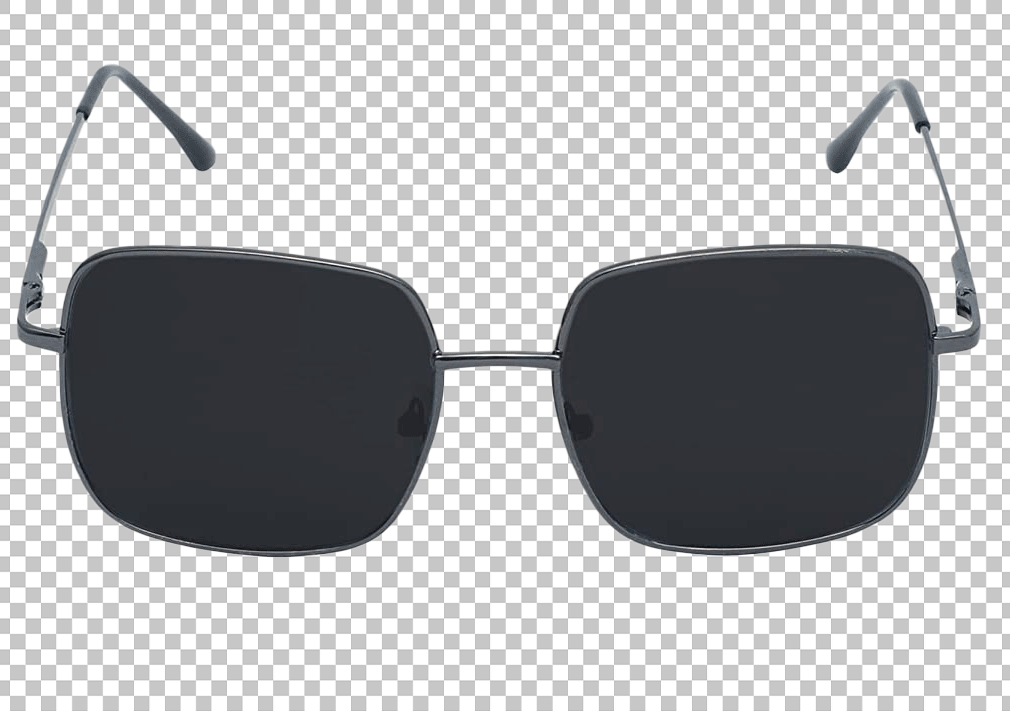 Black sunglasses with metal frame png image