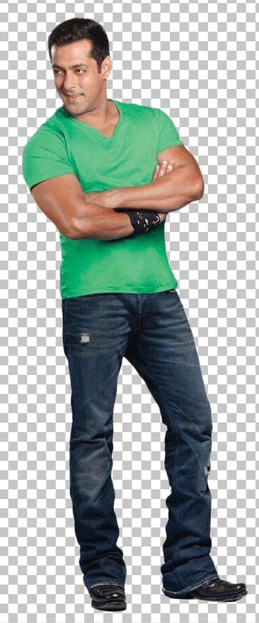 Salman Khan wearing green t-shirt png image
