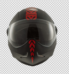 Black with red stripes steelbird SB-50 Adonis helmet png image