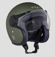 Green Vega jet Visor helmet PNG image