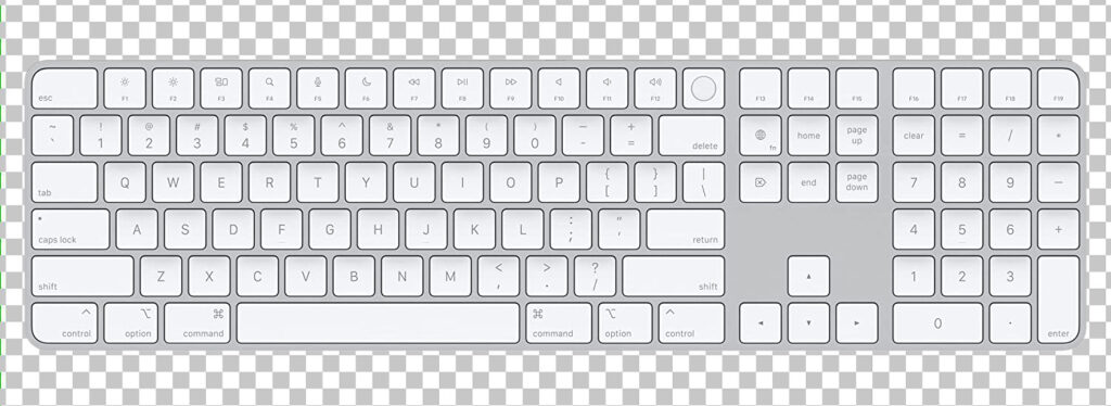 White Keyboard PNG image