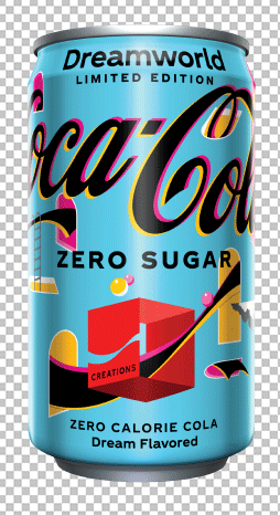 zero sugar cocacola can png image